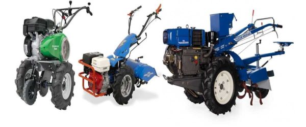 Motoblocks - light, medium, heavy - for areas of different sizes
