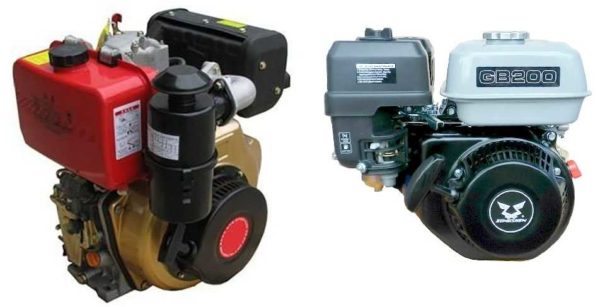 Choose a walk-behind tractor and a motor-cultivator according to the type of engine