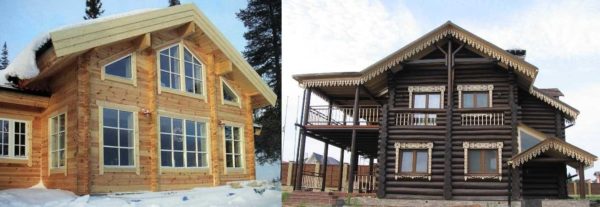 Wooden platbands are good for houses of any style
