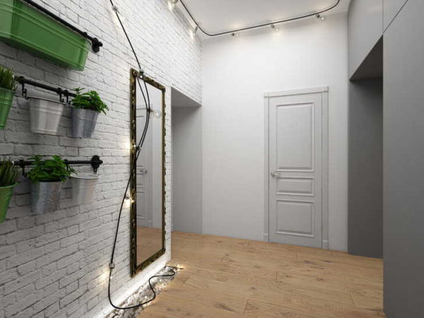 A non-standard approach to lighting a loft-style hallway