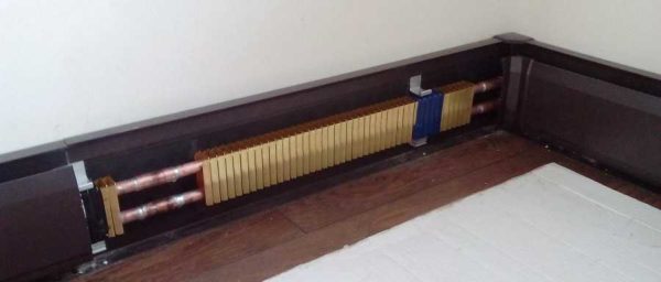 This is what the system looks like before installing the protective and decorative strip