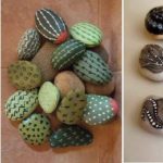 Painted stones are interesting decorations