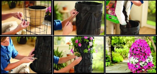 How to make a blooming column with your own hands