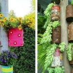 Pillars can also become a support for a hanging flower bed.