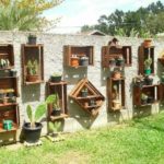 Boxes of different sizes and formats and the decoration themselves, and a support for pots with flowers
