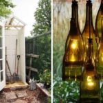 Useful crafts for the garden and cottage can also be made from old windows / doors and glass bottles.