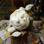 Cover the ball with foam, attach characteristic details - the bun is almost ready