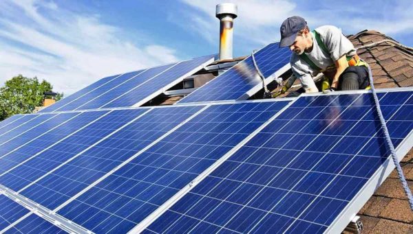 If the area is not limited, you can buy a solar battery on polycrystalline photocells