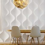 3 D gypsum panels in the interior of the dining room, living room - what the doctor ordered ...