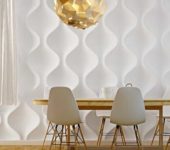 3 D gypsum panels in the interior of the dining room, living room - what the doctor ordered ...