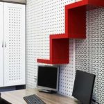 For a study or office, perforated plates made of painted galvanized steel are suitable