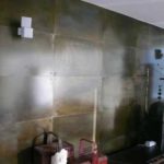 Copper decorative panels for rooms in the living room interior