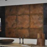 Aged copper is an excellent finishing material for the Art Nouveau style, loft