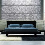 Patterned glass on a plain painted wall gives an interesting result