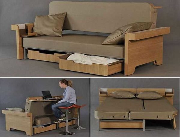 A table top is fixed on the backrest