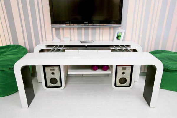 The transforming table can be made in a modern style