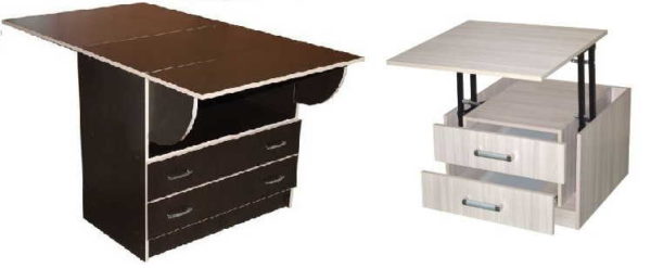 A dresser table in a matter of minutes will turn the living room into a dining room