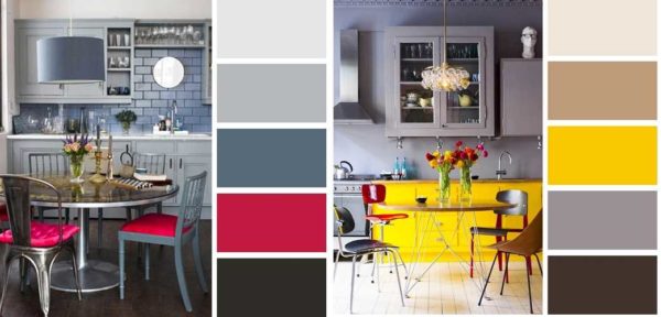 Crimson and yellow as accents - create a mood