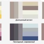 Several color combinations based on beige shades with added color accents