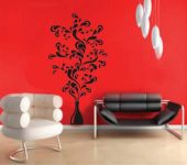 It is necessary to fasten the stencil securely, but so that when peeling off it does not damage the wall