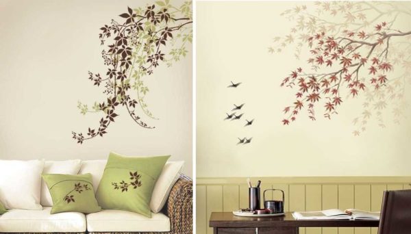Interesting ideas: paint the stencil with the same colors that are in the interior or even apply elements to other decor items