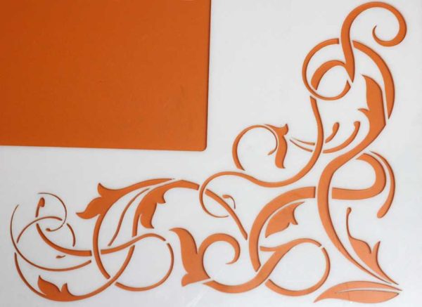Stencils for volumetric drawings are made from sheets up to 4 mm thick