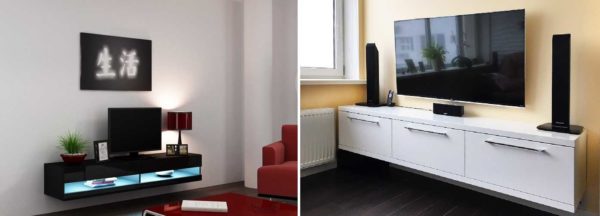 TV cabinet without legs. Relevant for modern laconic interiors