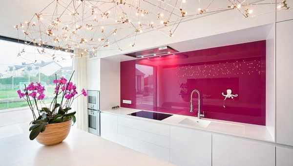 Modern kitchens are friendly with fuchsia