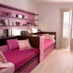 Beige and brown tones, yakaya fuchsia and muted pink are the perfect combination for a girl's room