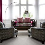 Fuchsia curtains - in a dark shade