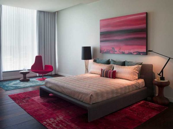 It is better to use muted shades in the bedroom.