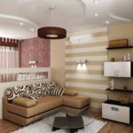 This is a view from the living room side to the bedroom
