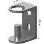 Bracket for lateral mounting of a round support post