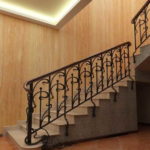 Another option for forged railings with side attachment to the stairs