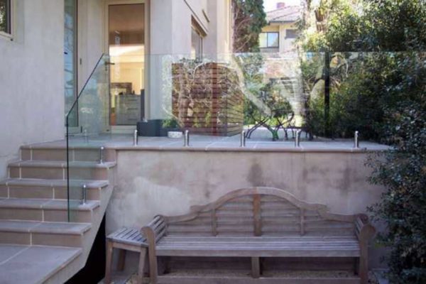 If you are afraid that the glass railings on the street could be damaged, use armored glass: it can even withstand point-blank shots
