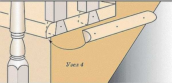When attaching the dovetail, you can also strengthen the connection of the baluster and the steps with nails