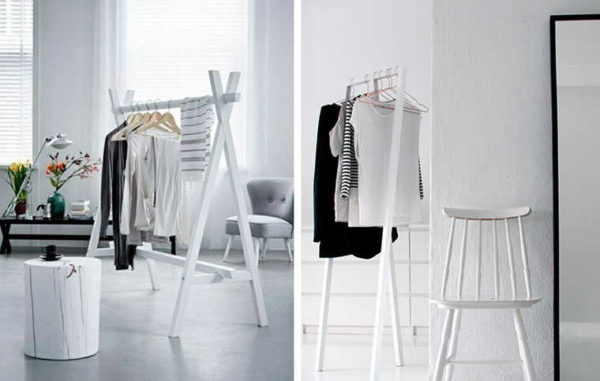 A floor hanger for clothes on a hanger is also called a rack hanger