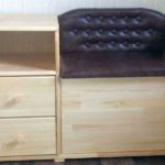 Low shelves for shoes are often equipped with a seat