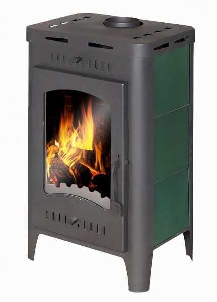 One of the simplest models: a long burning fireplace stove for summer cottages and houses Bavaria