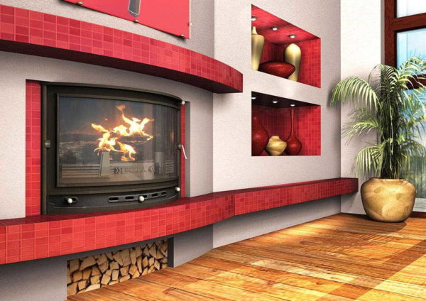 The power of the fireplace stove is selected with a small margin - for the coldest days