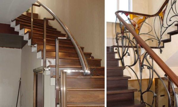 Metal railings made of pipes and fittings and forged ... difference in style and ... price