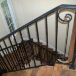 Cast iron stair railings are rare today.