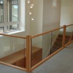 A common railings for stairs made of wood and glass. In some interiors it is worth following the rule: the simpler, the better.