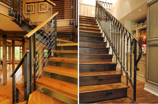 Most of the stairs for a private house are made of several materials.