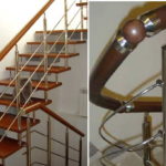Metal stairs with plastic railings are one of the most practical and durable options