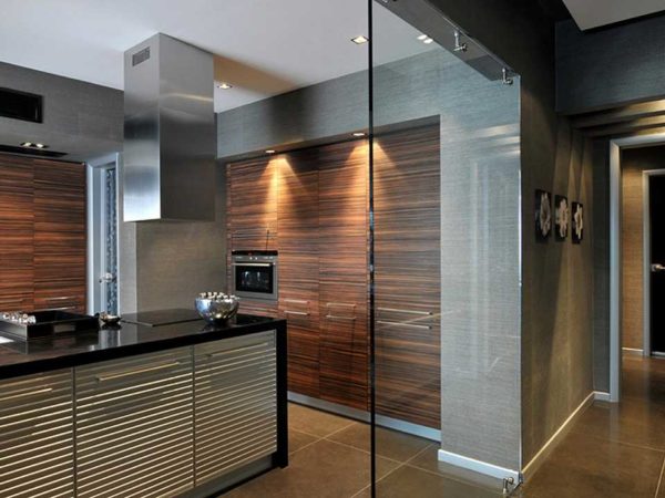 Glass partition can be with doors