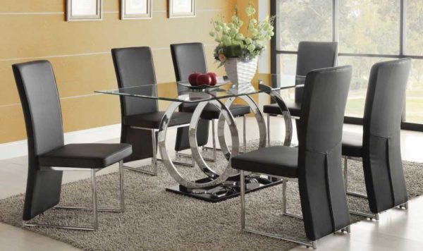 Many glass tables will look good in Art Nouveau style.