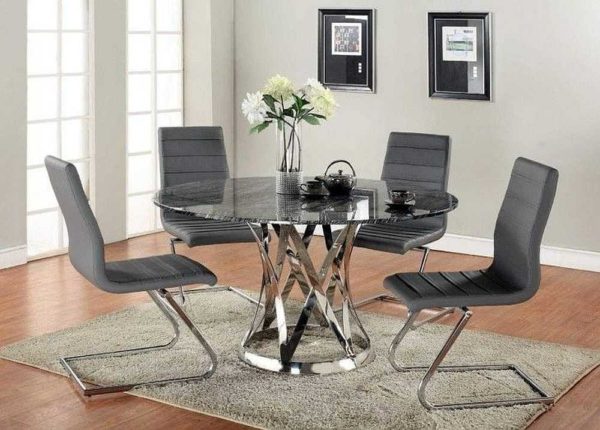 You must immediately pick up a set: a glass kitchen table and chairs for it