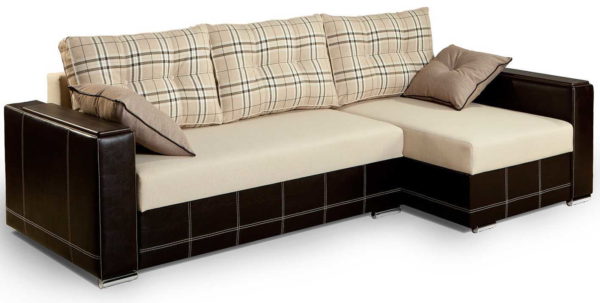 Fixed corner sofa - from two connected parts