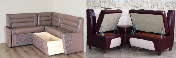 Modern models of kitchen sofas